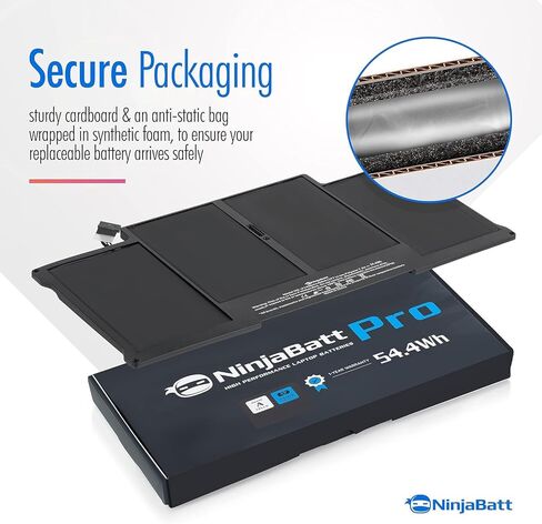 بطارية بديلة NinjaBatt A1713 A1708 لجهاز MacBook Pro 13 بوصة - A1708 (أواخر 2016، منتصف 2017 سنوات) A2159 (2019) A2289 (منتصف 2020) A2338 (M1 أواخر 2020) - أداء طويل الأمد [4781 مللي أمبير/54 وات في الساعة/11.4 فولت] in Kuwait