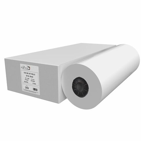 لفات ورق ذات تنسيق واسع CAD Bond بعرض 30 بوصة (4 لفات، 30 بوصة × 150 قدم | 2 بوصة أساسية) in Kuwait