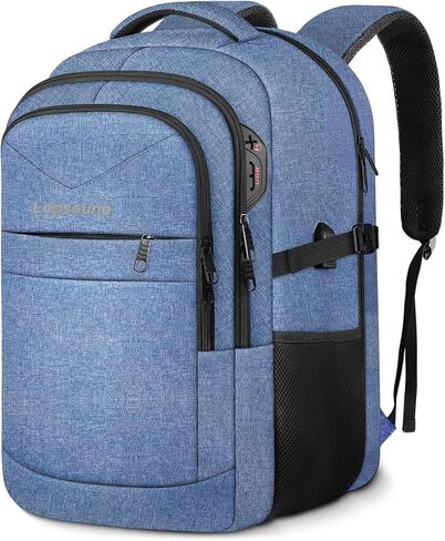 Lapsouno 17 Inch Laptop Backpack, Carry On Travel Backpack, Durable Extra Large TSA Business Backpack with USB Port, Water Resistant Anti Theft Gift for Men Women, Black in Saudi Arabia