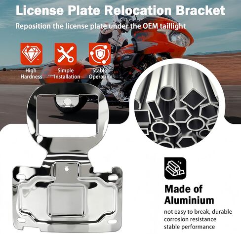 License Plate Relocation Bracket Fits for Harley Davidson Electra Glide Road Ultra Limited CVO FLHTKSE FLHTCU FLHTCUL FLHTKL FLTRUSE Replace 67900362 in Saudi Arabia