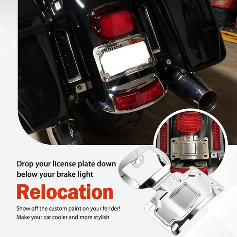 License Plate Relocation Bracket Fits for Harley Davidson Electra Glide Road Ultra Limited CVO FLHTKSE FLHTCU FLHTCUL FLHTKL FLTRUSE Replace 67900362 in Saudi Arabia