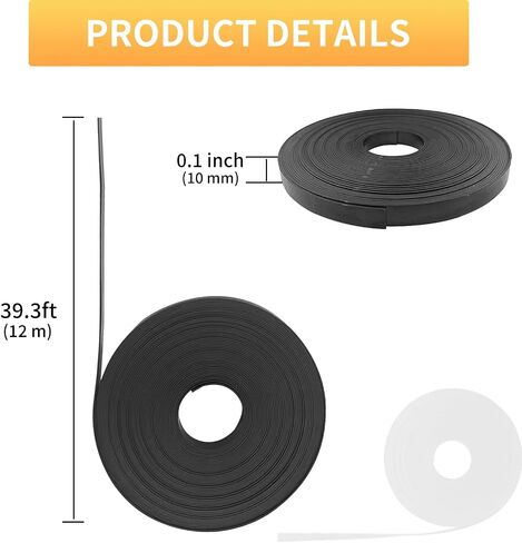 Magnetic Tape for Whiteboard Magnet Strips: Magnetic Strip Non-Adhesive 0.39 inches x 39.3 Ft Cut to Size for Teachers Crafts DIY Projects Marking Lines for Whiteboards (0.39 Inch x 39.3 Ft) in Saudi Arabia