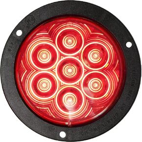 Peterson Manufacturing Peterson 824R-7 LED Stop/Turn/Tail Round 7 Dio Pl3 Housing Flange Mount, 4"