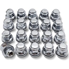 20PCS M12x1.5 Lug Nuts - 13/16" 21mm Hex - Chrome Factory Style Wheel Nut for Lexus ES350 RX350 IS300 CT200h HS250h GS450h GS450, Toyota Camry Corolla Avalon Highlander Prius Sienna 611-211 611-117
