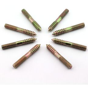 8 Pack M8 Hanger Bolts Double Headed Bolts Self-Tapping Screw M8 Length 3 Inch Hanger Bolts for Furniture