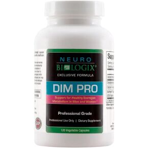 Neuro biologix DIM Pro - DIM Supplement for Men and Women, Estrogen Dominance Supplement with Diindolylmethane, Calcium, and Bioperine, 120 Vegetable Capsules