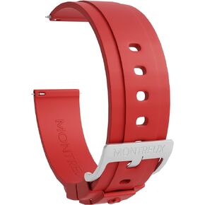 Montreux 22mm Premium Quick Release FKM Rubber Watch Strap Band for Rolex, Omega, TAG Heuer, Seiko & More (Red)