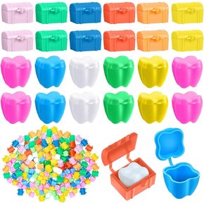Pinkunn 200 Pcs Tooth Boxes for Lost Teeth, Colorful Tooth Savers for Kids, Tooth Treasure Chest Tooth Fairy Box Tooth Holders for Boys and Girls Teeth Keepsake Box for Party Favor Supplies