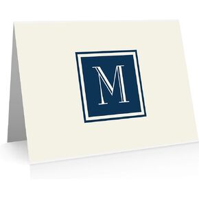 Monogram Stationery Note Cards - Monogram Thank You Cards (M)