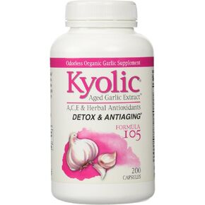 Kyolic Garlic Formula 105 Detox & Anti-Aging (200 Capsules)