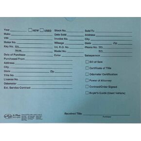 Vehicle Printed Dealer Jackets #512 DSA-546 Blue, 100 Quantity (P5*)