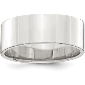 Solid 925 Sterling Silver 7mm Flat Wedding Band