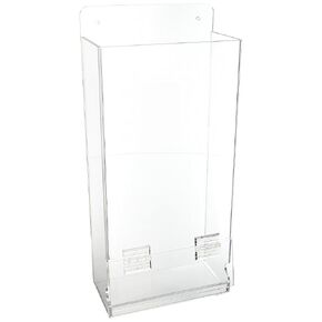Brady Safety Glasses Dispenser - Black Text on Clear Plastic, Legend "Safety Glasses" - 17 1/4" Height, 8" Width, 4" Depth - 45405 - EHMVSD