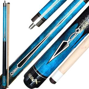 Tai ba cues Pool Cue Stick, 13mm Tip, 58", Hardwood Canadian Maple Professional Billiard Stick 19,20,20 Oz (Selectable)-Blue, Red, Green Pool Cue Stick