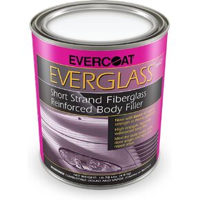 Evercoat Everglass Short Strand Fiberglass Reinforced Filler - Waterproof Filler - 128 Fl Oz