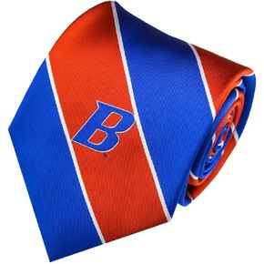 NCAA Men's Boise State Broncos Striped Necktie, Blue/Orange