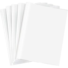 Book Covers, 10 Pieces Transparent Waterproof Plastic Book Sleeve Notebook Protector Book Cover for Books 21x30cm