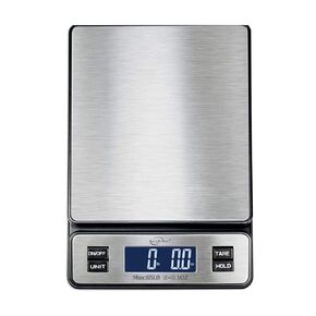 Weighmax W-2809 65 LB X 0.1 OZ Durable Stainless Steel Digital Postal Scale, Shipping Scale with AC Adapter,W-2809-65LB