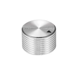 uxcell Potentiometer Knob Silver Tone Aluminum Rotary Knob 25mmx15mm Volume Control Knob