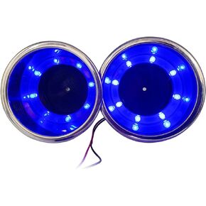 Manifish-Made 2 قطعة حامل أكواب LED أخضر من الفولاذ المقاوم للصدأ للمشروبات مع استنزاف للقوارب، عربة تخييم RV