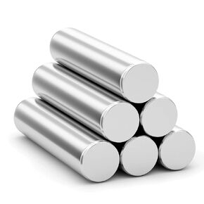 Realth Magnetic Cylinder with Epoxy Coating Black Neodymium Permanent Rare Earth Circular Magnets Rod for Research Industrial Purposes Educational (MR312-12B)
