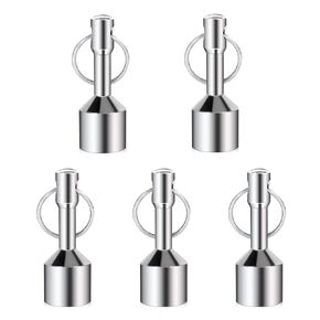 BAYTORY 5Pcs 15mm Keychain Magnet for Testing Brass, Neodymium Anti-Rust Magnet with Strong Magnetic Rare Earth, Gold, Silver, Metals Test Hanging Keys Holder
