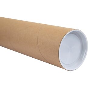 MagicWater Supply Mailing Tube - 3 in x 24 in - Kraft - 1 Pack - for Shipping and Storage of Posters, Arts, Crafts, and Documents