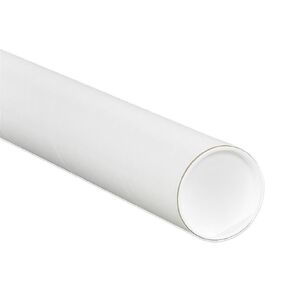 AVIDITI Cardboard Tubes with Caps, 26"L x 2"W x 2"H, Pack of 50 | Poster Tube for Mailing and Storage of Blueprints, Artwork, Crafts, Long Art Holder, 26 inches