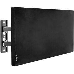 SereneLife Waterproof TV Cover for 40-42 inch TV- Indoor/Outdoor Weatherproof Television with Bottom Cover, Thick Fabric, Dustproof with Remote Control Pocket, Black