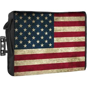 Outdoor TV Cover - American Flag Waterproof and Weatherproof 40"-43" LCD Movable Shield TV Display Screen Protector Outside Television Covers