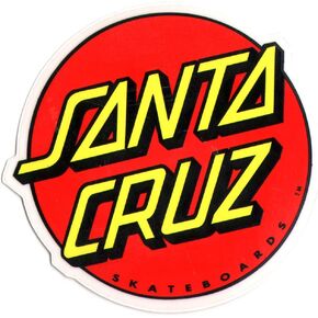 Santa Cruz Classic Logo Skateboard Sticker - large skate board skating skateboarding in Saudi Arabia