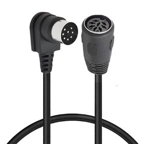HUHANGGod DIN MIDI 8 Pin Cable, 8 Pin Din Extension Cable Adapter, 8 Pin DIN Male 90Degree to Female Cord Audio Socket for B&O System and PowerLink MK2 Devices (1 Meter)