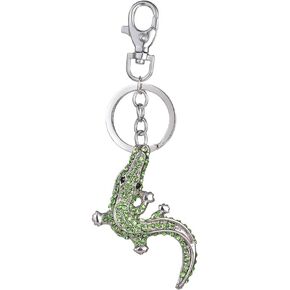 Liavy's Alligator Crocodile Charm Fashionable Keychain - Sparkling Crystal - Unique Gift and Souvenir