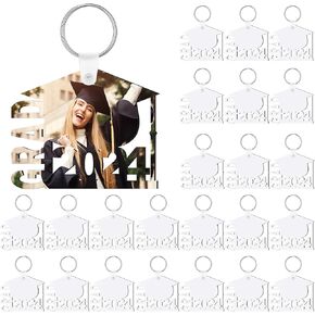 Trnayi 24 قطعة سلاسل المفاتيح التخرج التسامي فئة هدايا التخرج نقل الحرارة سلاسل المفاتيح DIY (نمط غراد 2024) in Kuwait