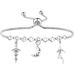 UJIMS ACOTAR Inspired Bookish Warrior Charm Bracelet Cassian Fandom Gift SJMaass Reader Gift