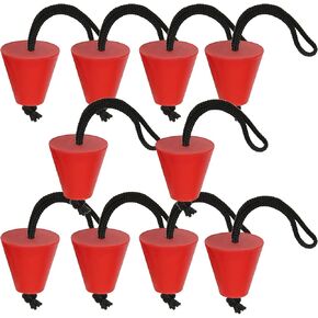 ICObuty Kayak Scupper Plug Kit Bung 10 Pieces Universal Silicone Plugs Kayaking Drain Holes Stopper Bung with Lanyard