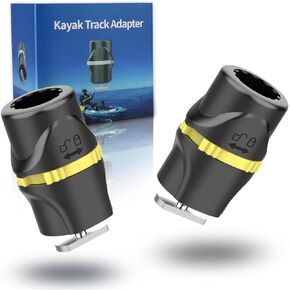 Huntury Kayak Track Adapter for Fishing Rod Holder, Kayak Rail Adapter for Fishing Finder, Camera, GoPro, Fishing Kayak Accessories, Pack of 2