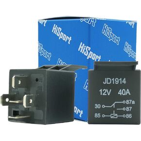 Relay(RY116,15-50961,FOAB-14B192-AA) for Professional Blower Motor Relay Fuel Pump Relay A/C High Load Engine Cut Off Relay Onboard Computer Relay Use JD1912-2Pack - HiSport