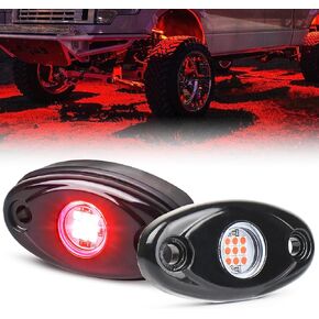 Blue LED Rock Lights, POVTOR Off Road Rock Light Kit Waterproof IP68 Underglow Lights Compatible with Truck Pickups Cars ATV UTV SUV Motorcycle Boat