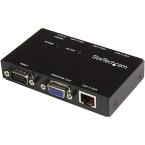 StarTech.com VGA Over CAT5 Video Extender - VGA Extender - 450ft (150m) - 4-Port (ST1214T),Black