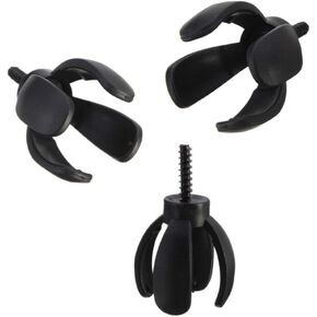 Aysekone 3 Pieces 4-Prong Golf Ball Pick Up Retriever Grabbers Black Saver Claw Sucker Tools for Putter Grip