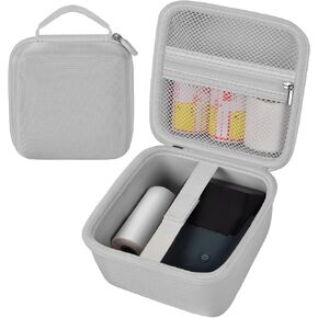 حقيبة حمل لآلة صنع الملصقات NIIMBOT B21/B1 مع أشرطة، لطابعة ملصقات الباركود الحرارية Phomemo M220/M221/M110، حامل لإعادة تعبئة الملصقات، لفة الورق والملحقات - الصندوق فقط (أسود) in Kuwait