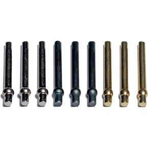 WE Games Standard Metal Cribbage Pegs with Velvet Pouch - Set of 9 (Brass, Silver & Black)