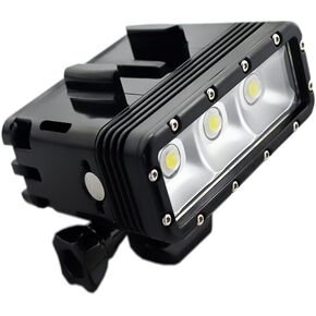 Suptig Underwater Lights Dive Light Dual Battery Waterproof LED Video Light Compatible for Gopro Max Hero 9 Hero 8 Hero 7 Hero 6 Hero 5 Hero 4 and Other Action Cameras, Waterproof 147ft(45m)