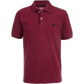 Chaps Boys' Short Sleeve Solid Polo Shirt