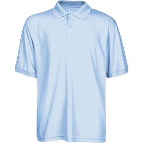 Premium Wear Boys High Moisture Wicking Polo T Shirts Light Blue M