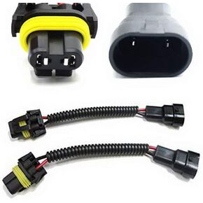 iJDMTOY 9005 HB3 9145 H10 9006 HB4 Extension Wiring Harness Sockets Wires Compatible with High/Low Beam or Fog Lights Use