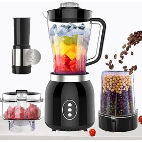 Grinder Blender and Food Processor for Kitchen, 4 Functions for Shakes and Smoothies, Meat Chopped,Dry Grinding & more With 800W 2 Speed Motor Electric Mixer Machine