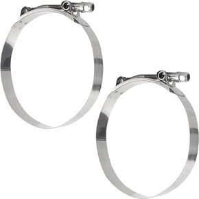 BlueStars 1.5" T-Bolt Hose Clamps with Working Range 44mm - 50mm, 304 Stainless Steel - for Automotive, Industrial, Marine, Household - Exhaust system, Turbo Intake, Intercooler Pipe - Pack of 2