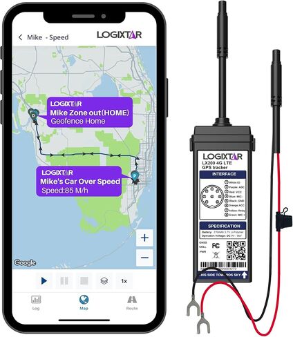 جهاز تعقب GPS مثبت على البطارية Logixtar LX200MB، تغطية عالمية 4G LTE Cat M1/NB1 GPS في الوقت الحقيقي، فقط 11.99 دولارًا شهريًا أو 9.99 دولارًا يتم دفعه سنويًا، احصل على تنبيهات، تطبيق iOS وAndroid مجاني. in Kuwait